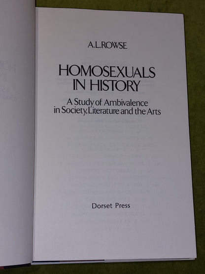 Homosexuals In History A L Rowse (1983)3