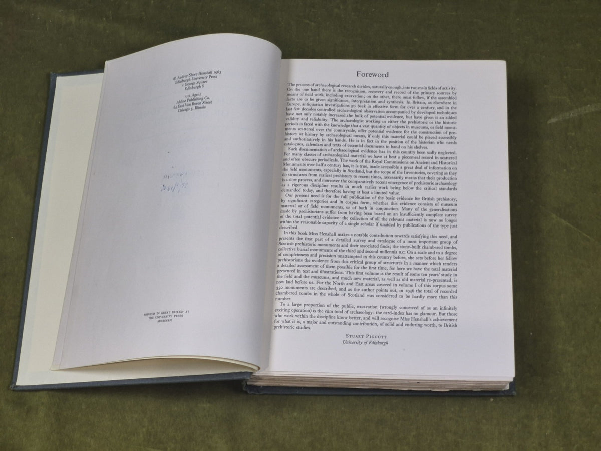 The Chambered Tombs of Scotland By Audrey Shore Henshall in 2 Vols 19634