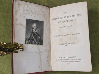 The Jacobite Songs and Ballads of Scotland Charles Mackay Richard Griffin 18615