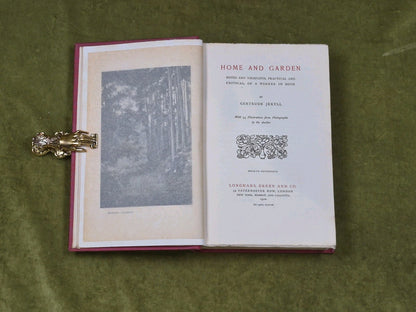 HOME AND GARDEN - Gertrude Jekyll , Longmans 1910 HB6