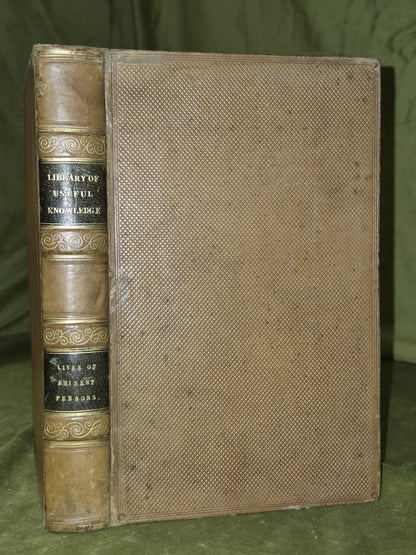 1833 Lives of Eminent Persons Library of Useful Knowledge Galileo Newton Blake0