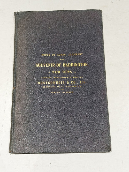 House of Lords' Judgement & Souvenir of Haddington Glasgow Montgomerie & Co Book0
