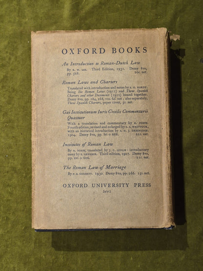 Imperatoris Iustiniani Institutionum - J B Moyle - Oxford, 5th ed 19312
