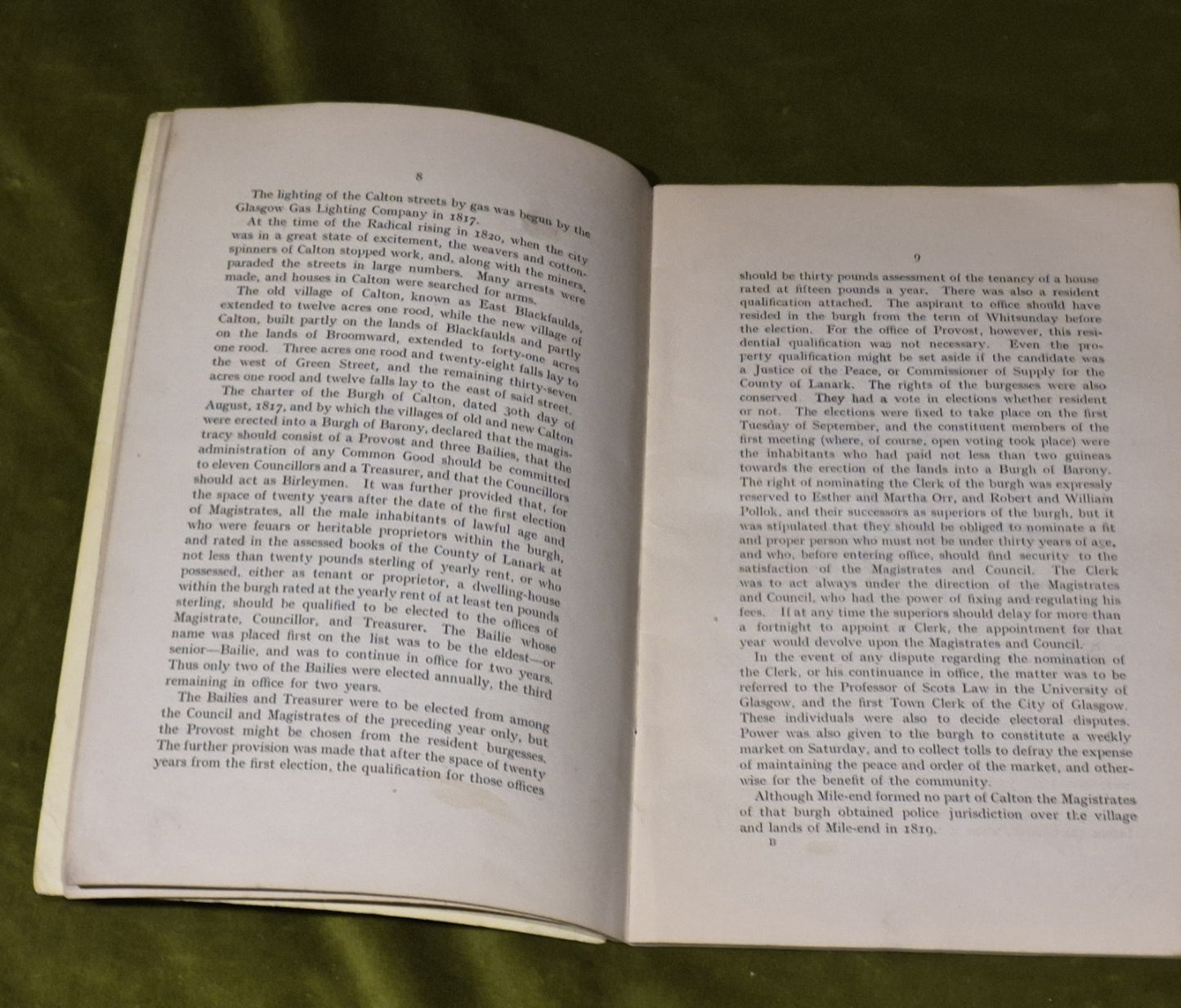 The Story Of The Burgh Of Calton By Superintendent John Ord  - 1912 Booklet 3