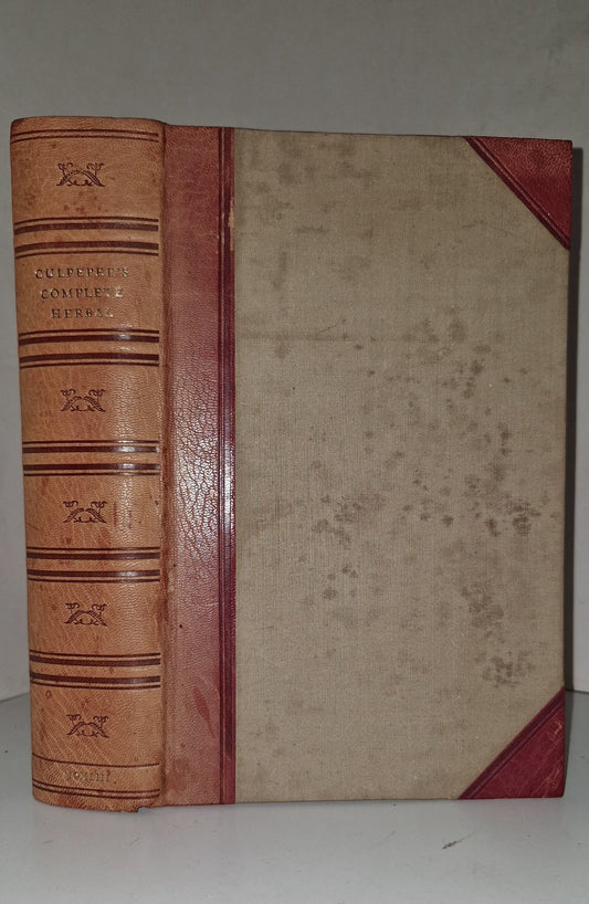 The Complete Herbal By Nicholas Culpeper 1953 Facsimile Edition ICI0