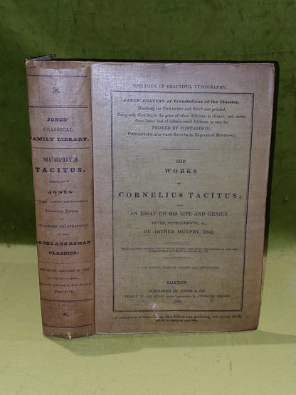 The Works Of Cornelius Tacitus By Arthur Murphy (1833) [Jones & Co] Hb 0