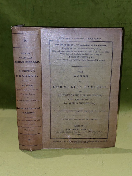 The Works Of Cornelius Tacitus By Arthur Murphy (1833) [Jones & Co] Hb 0