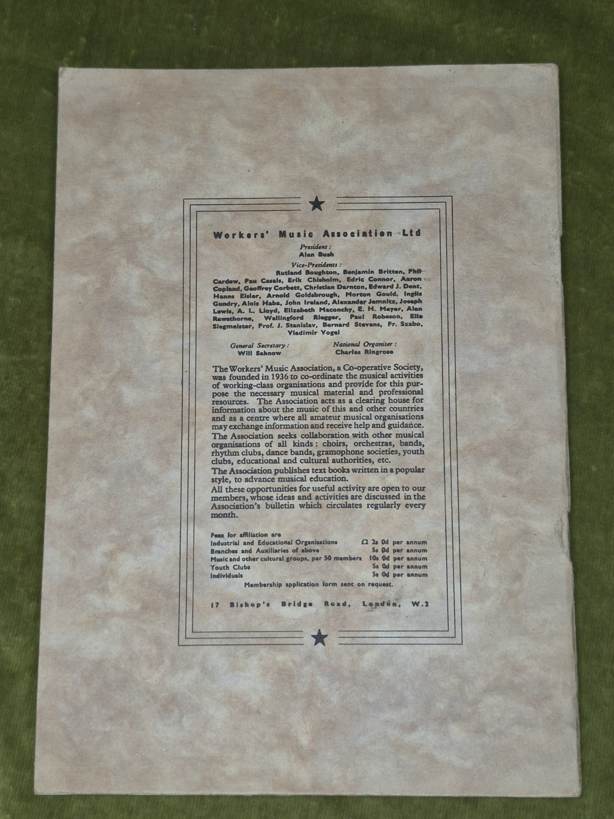 A. L. Lloyd, Coaldust Ballads 1952 Workers Music Association PB sheet music song1