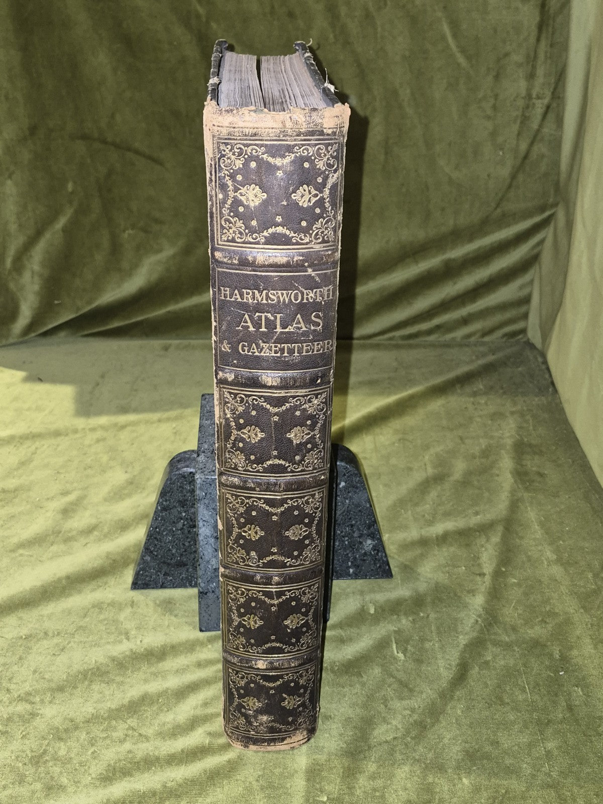 The Harmsworth Atlas & Gazetteer est. ~1912. 500 Maps Vintage Hardback2