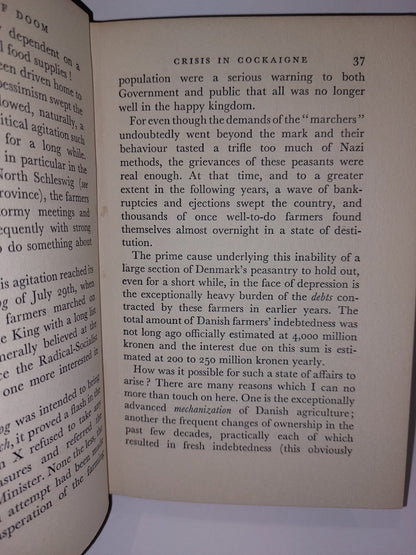 Denmark's Day Of Doom  By Joachim Joesten 1939 Victor Gollancz 1st Edition4