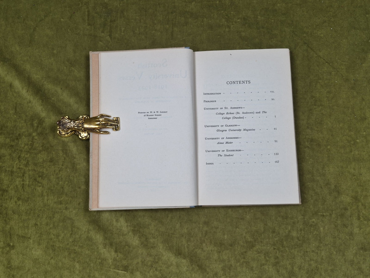 Scottish University Verses 1918-23 ed. J S Phillimore & N Munro , 1923 1st HB5