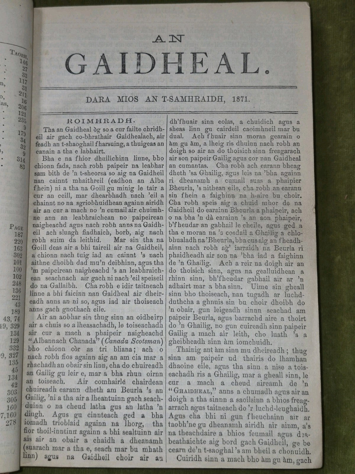 An Gaidheal Paipeir-Naidheachd Leabhar-Sgeoil Gaidhealach 18735
