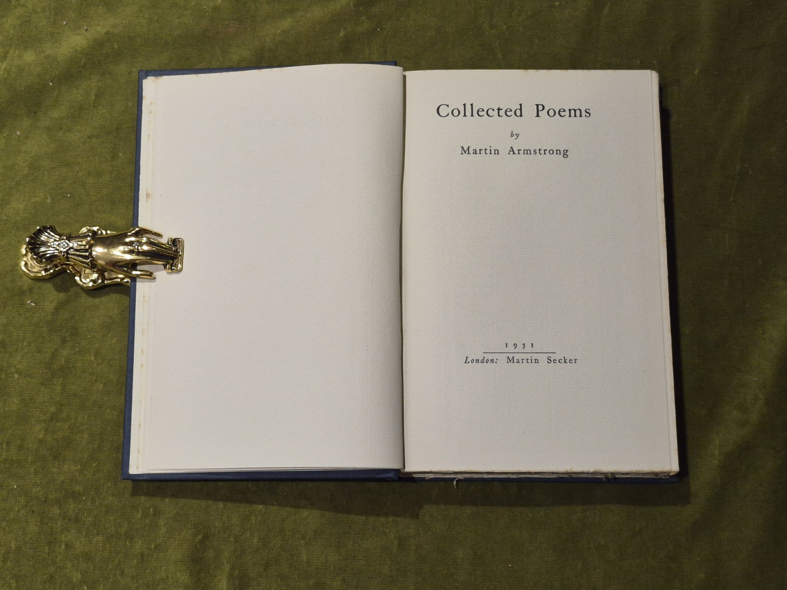Collected Poems - Martin Armstrong - 1931 Martin Secker5