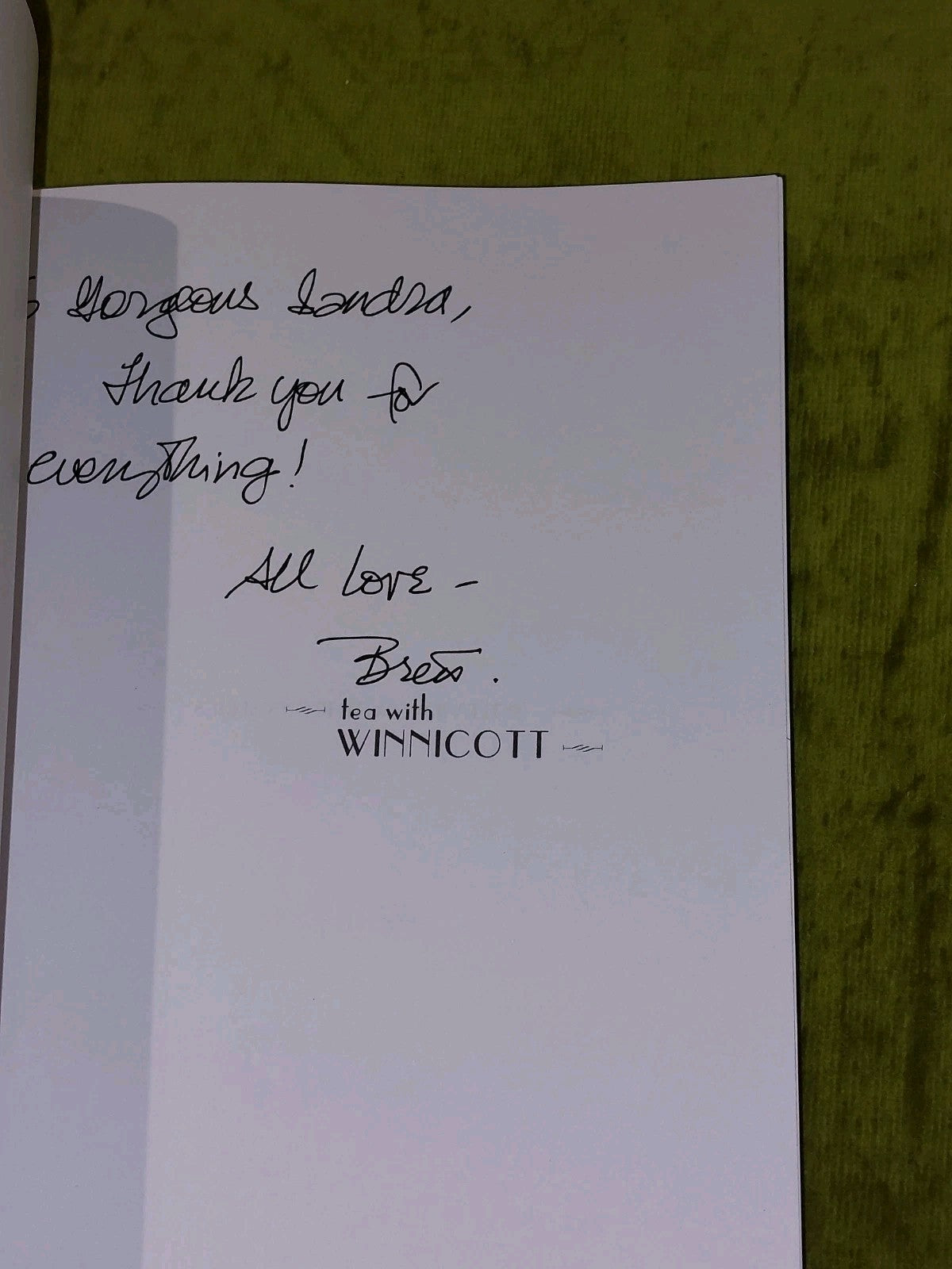 Tea with Winnicott  Brett Kahr (2016) Signed By Author Pb Book2