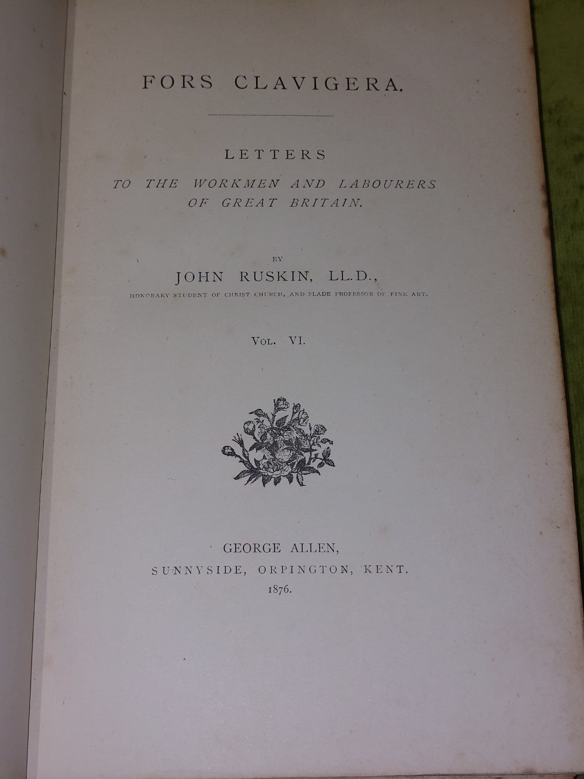 First Editions “FORS CLAVIGERA” by John Ruskin (18711887) 8 VOLUMES8