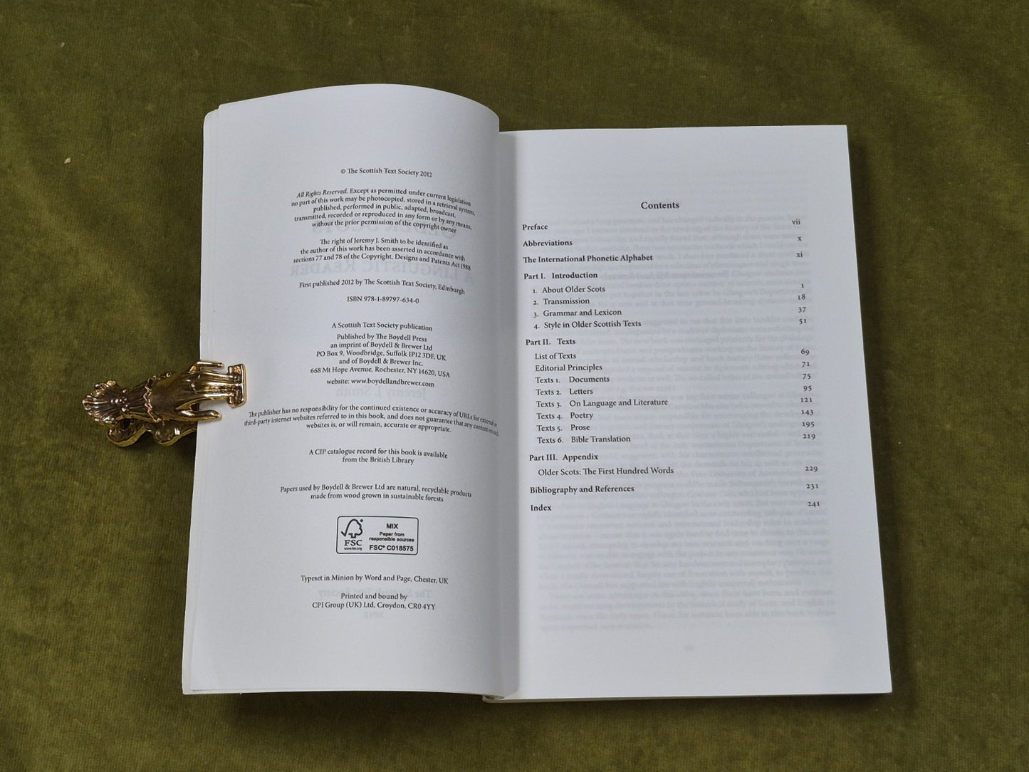 Older Scots : A Linguistic Reader - Jeremy J Smith , Scottish Text 2012 PB4