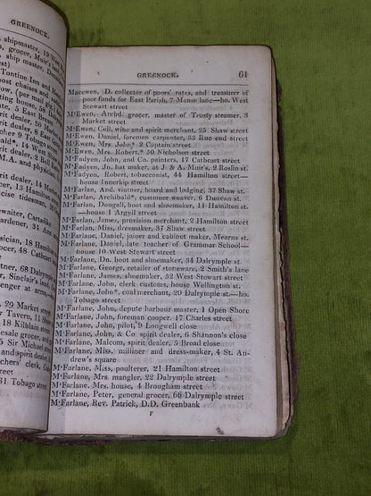 SET Fowler's Directory of Upper Renfrewshire 1830-31 & Lower 1834-35 - 2 Volumes16