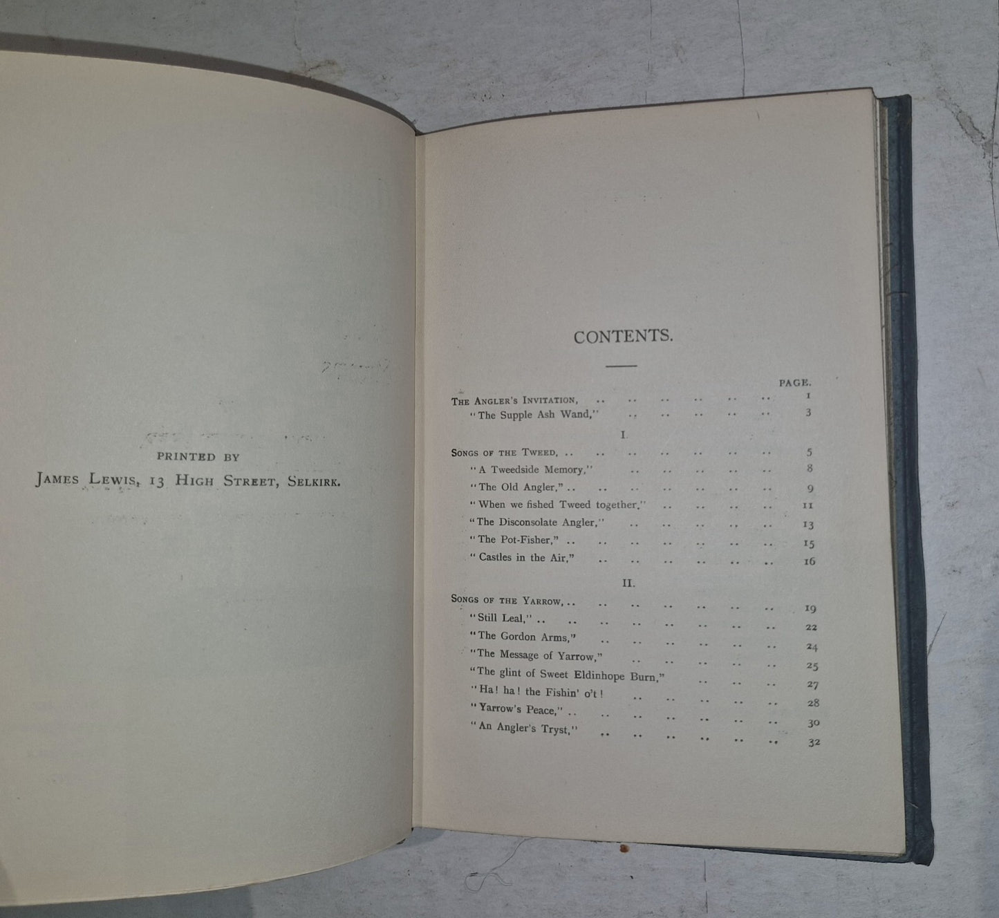 Angling songs from Border Streams By Duncan Fraser - 1907.4