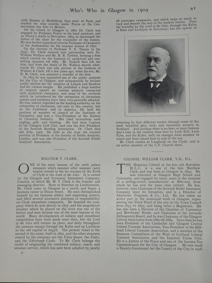Who’s Who In Glasgow 1909 - Illustrated Ltd.  Edition No. 141 / 750 - Eyre-Todd6