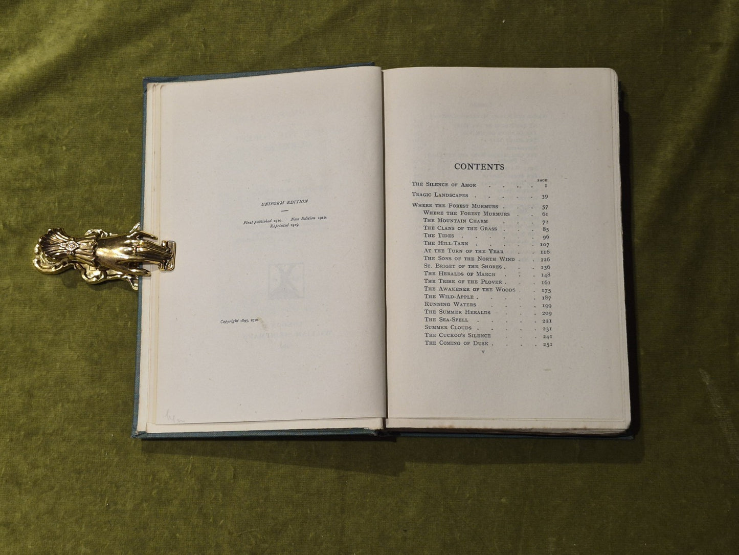 The Silence of Amor, Where the Forest Murmurs - Fiona MacLeod Uniform ed 19196