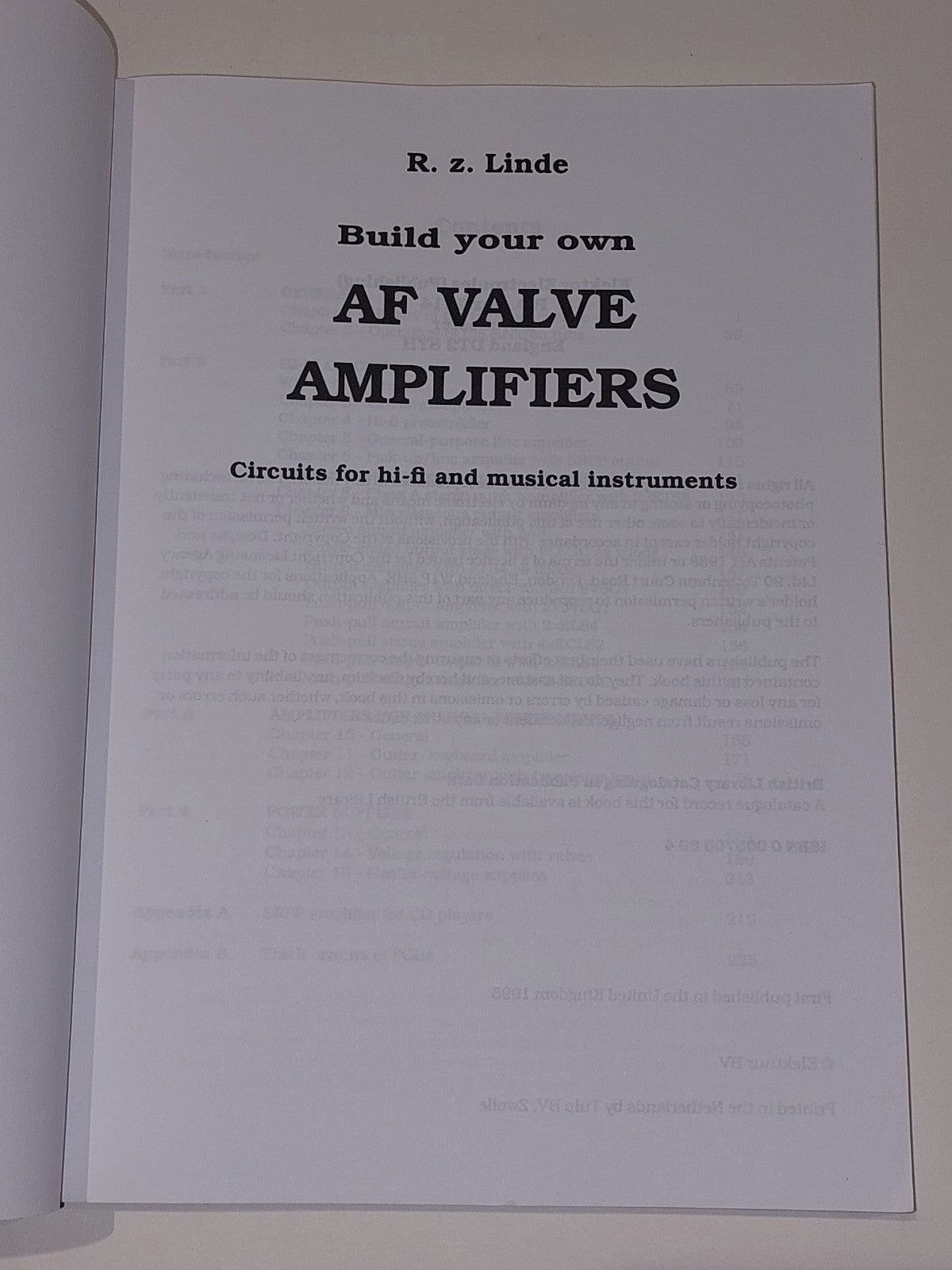 Build Your Own Audio Valve Amplifiers by Rainer Zur Linde (1995)3