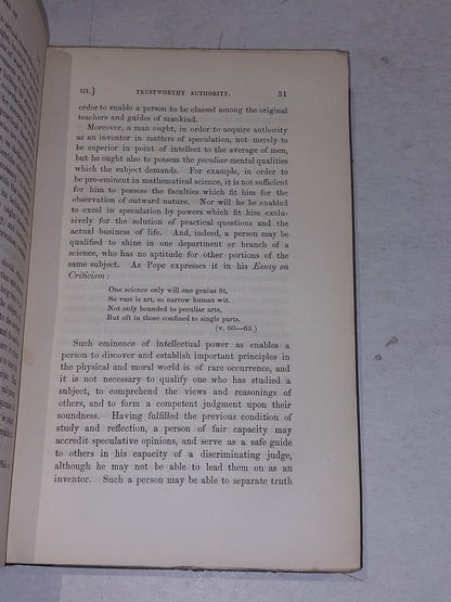 Essay on the Influence of Authority in Matters of Opinion, G. C. Lewis 1849 1st 4