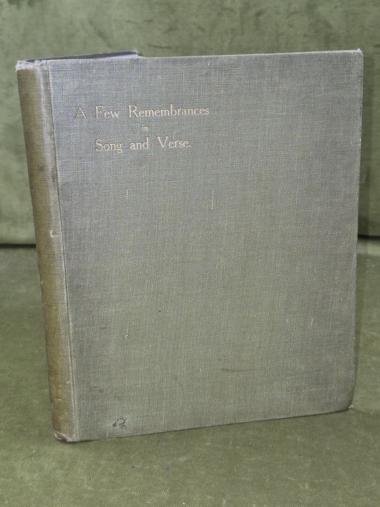 Remembrances in Song and Verse 1913 SIGNED - Fulton0