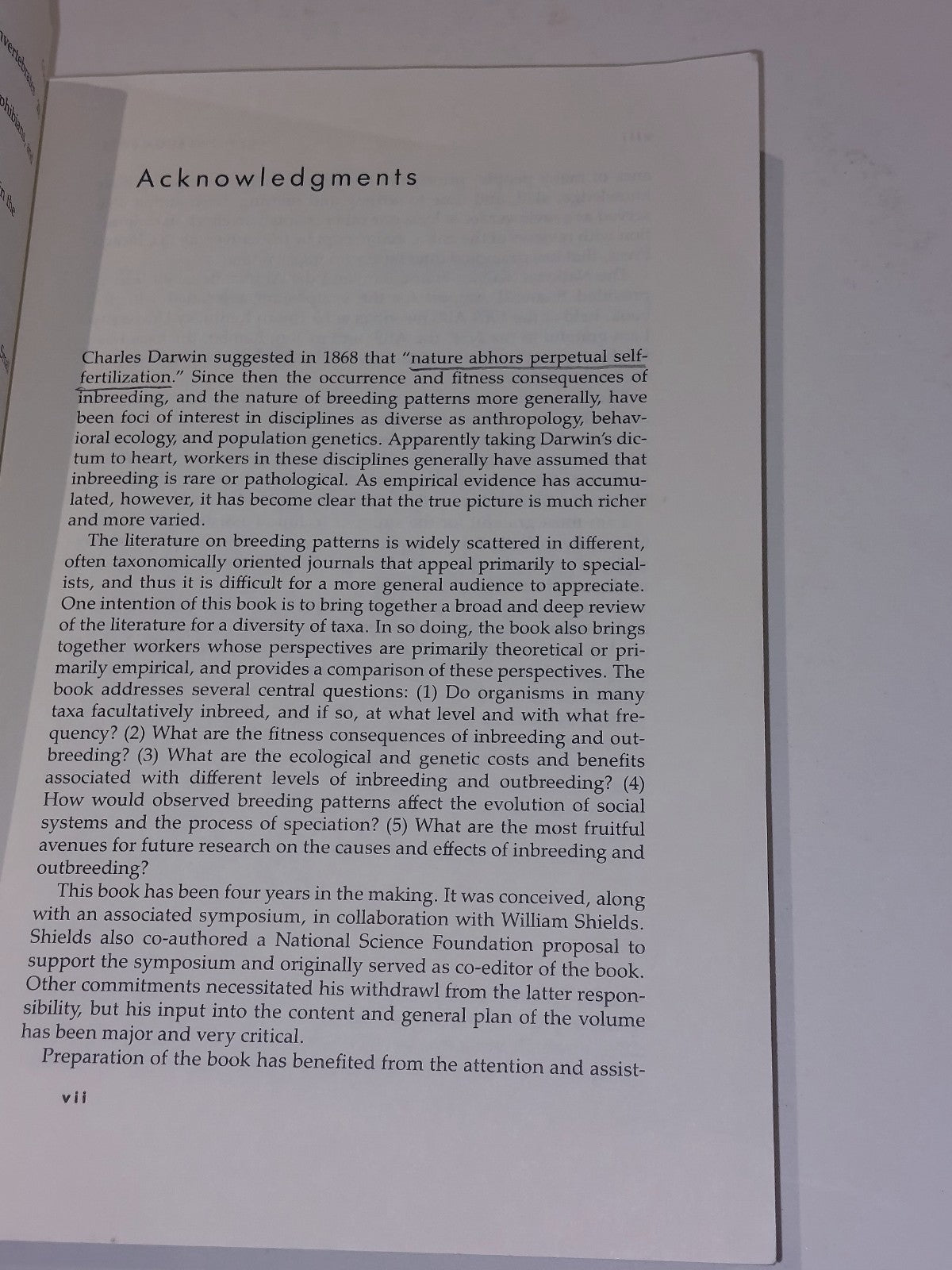 The Natural History of Inbreeding and Outbreeding By Nancy Thornhill (1993) Pb4