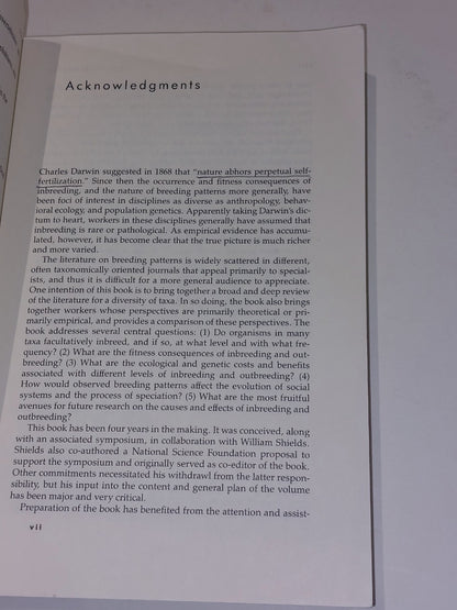 The Natural History of Inbreeding and Outbreeding By Nancy Thornhill (1993) Pb4