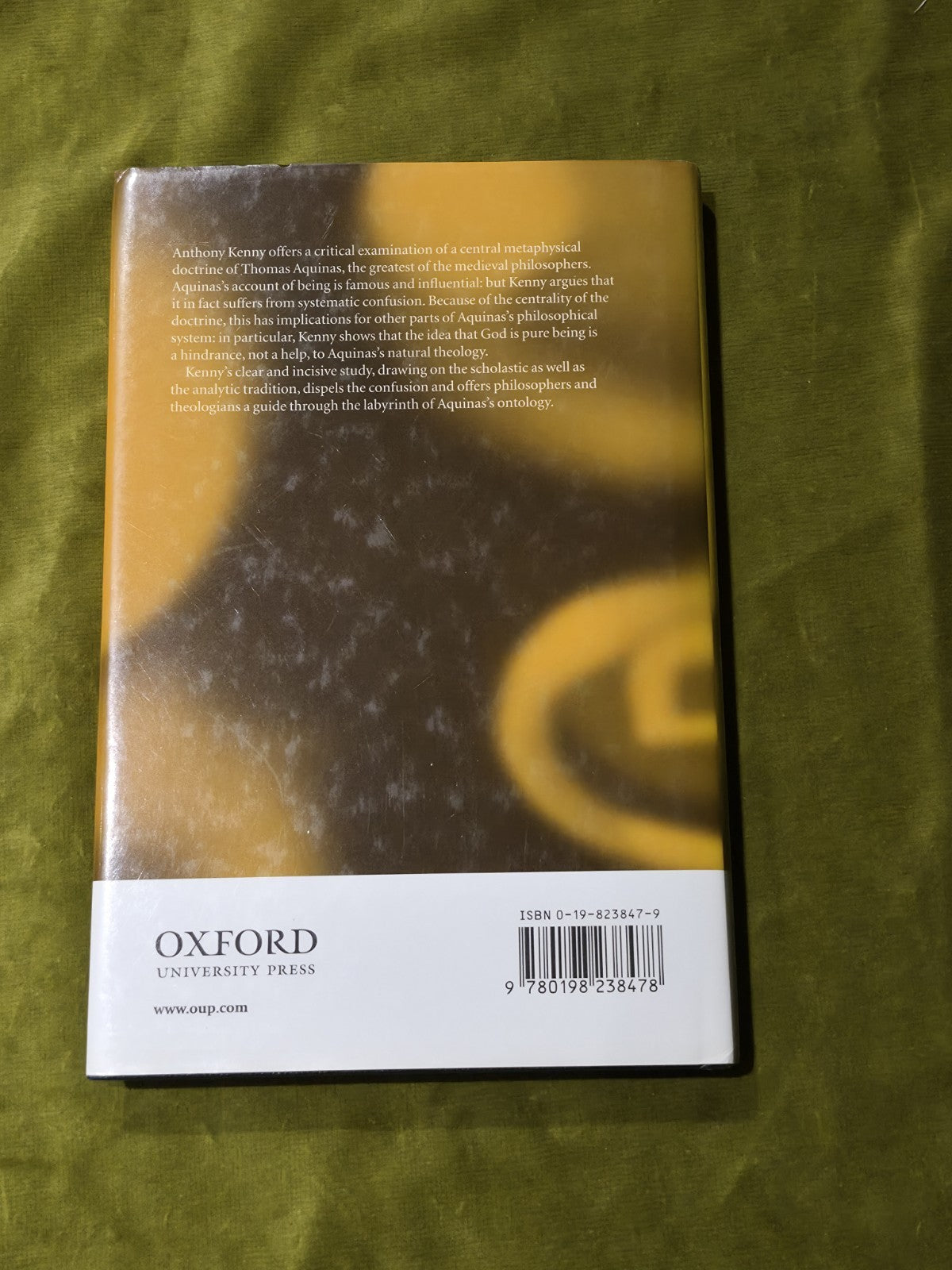 Aquinas on Being by Anthony Kenny Hardback with dust jacket1