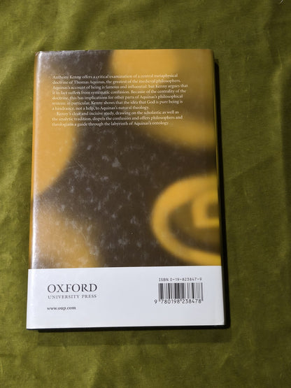 Aquinas on Being by Anthony Kenny Hardback with dust jacket1