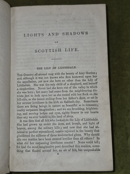 Lights and Shadows of Scottish Life Professor Wilson 1867 William Blackwood6