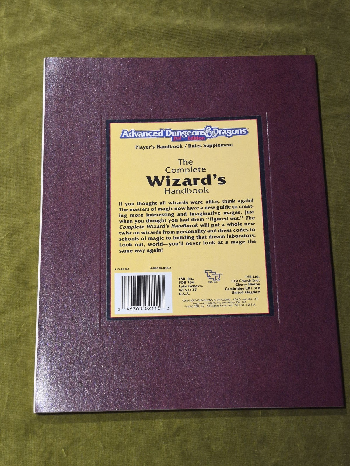 The Complete Wizard’s Handbook Advanced Dungeons & Dragons 2nd Edition 21151