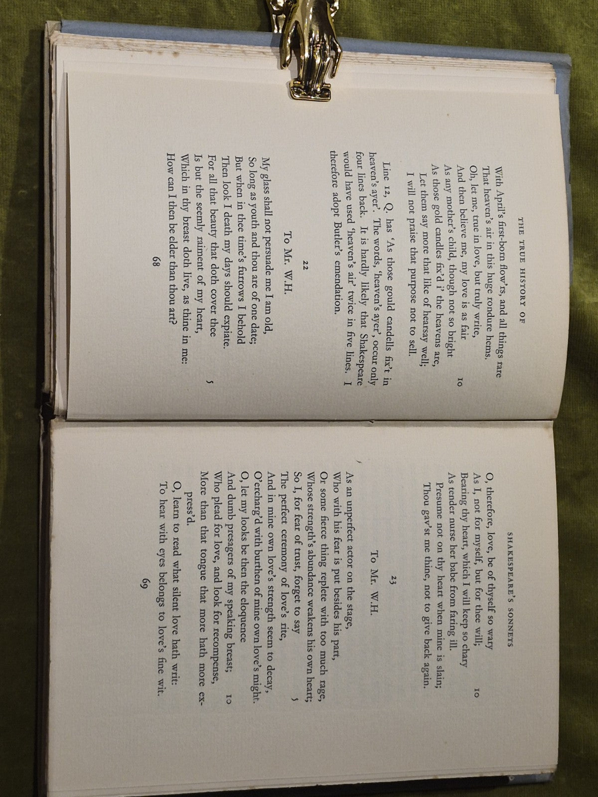 The True History of Shakespeare's Sonnets Lord Alfred Douglas 1933 1st Ed HB DJ4