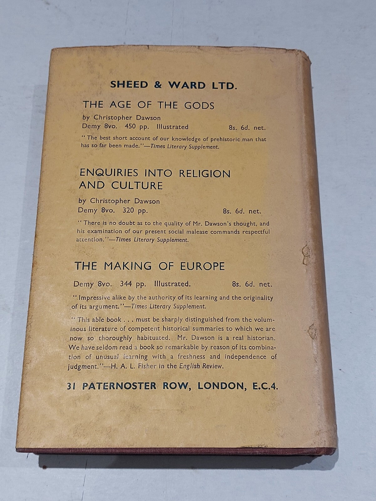 The Human Caravan By Comte / Jean Du Plessis, Sheed & Ward (1938) Hb Book1