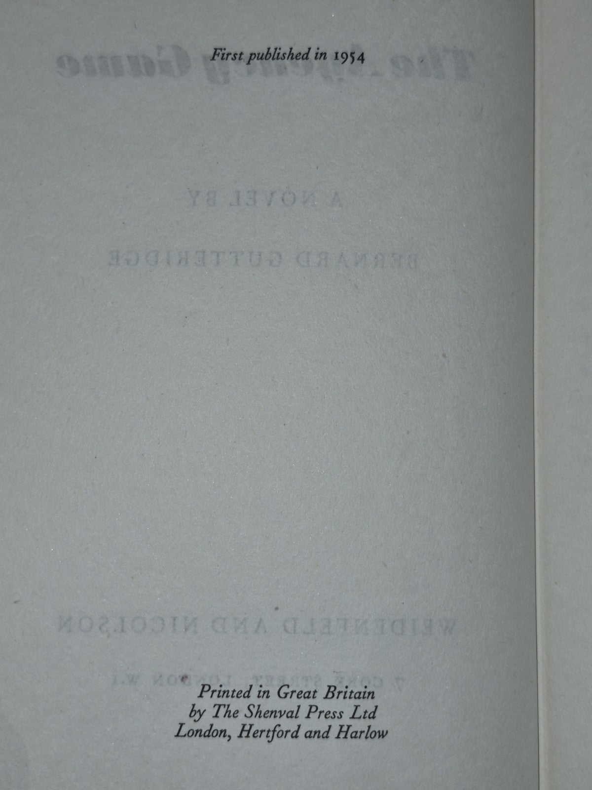 The Agency Game. Bernard Gutteridge. 1st edition 1954 HB DJ4