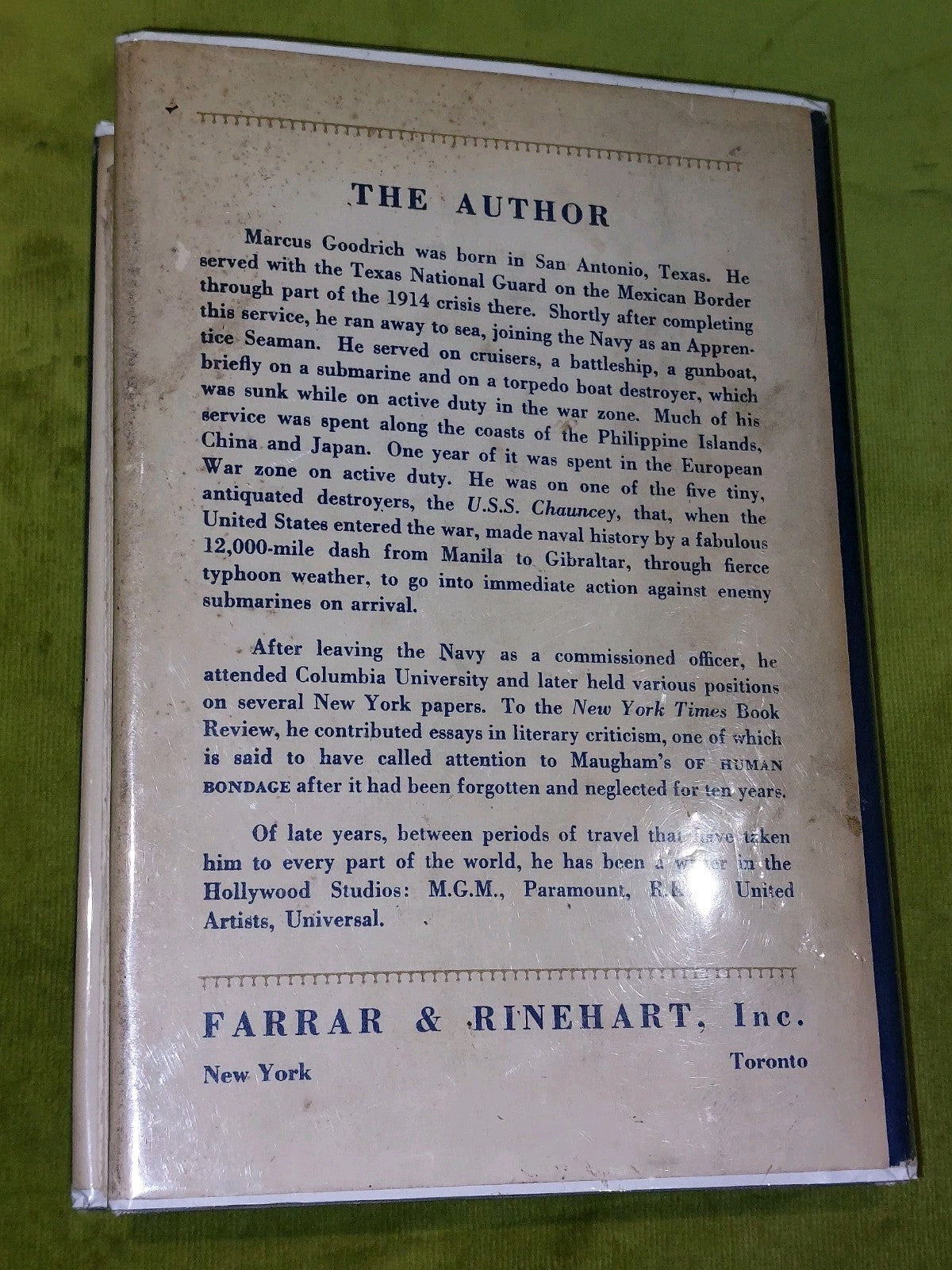 Delilah a Novel by Marcus Goodrich 1941 First Edition1