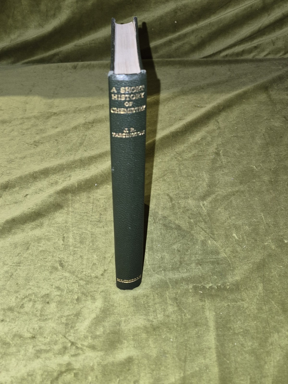 A Short History of Chemistry by J.R. Partington 1937 1st edition1