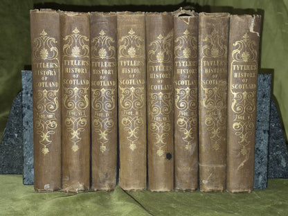 Patrick Fraser Tytler's History of Scotland (1841) Set of 8 Volumes William Tait0