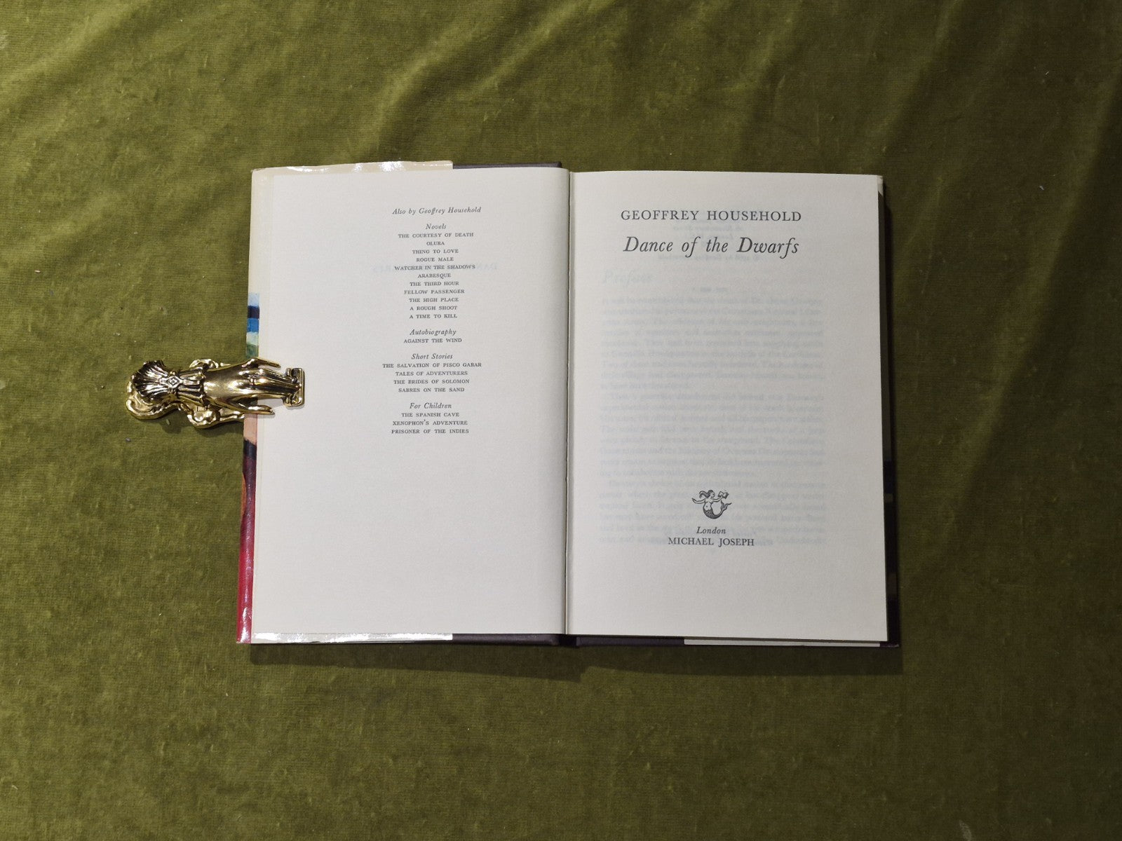 Dance Of The Dwarfs Geoffrey Household 1968 1st Edition HC/DJ6