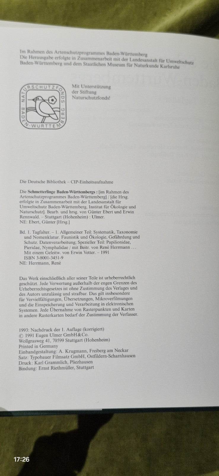 Die Schmetterlinge Baden-Wurttembergs Band 14
