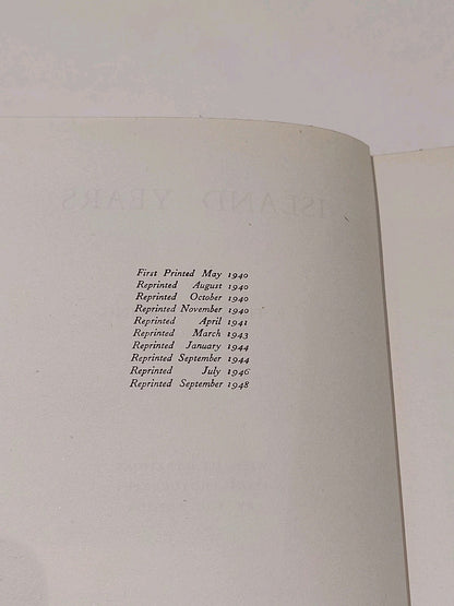 Island Years by F. Fraser Darling (1948) [g. bell & sons] hb book with dj4