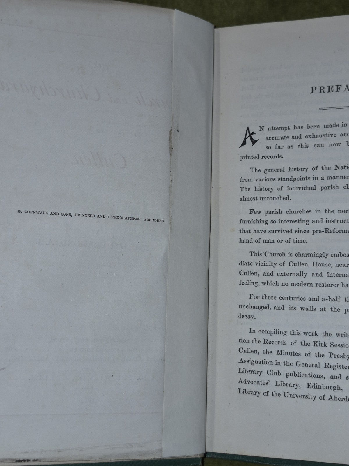 The Church and Churchyard of Cullen by William Cramond, 1st Ed, 18833