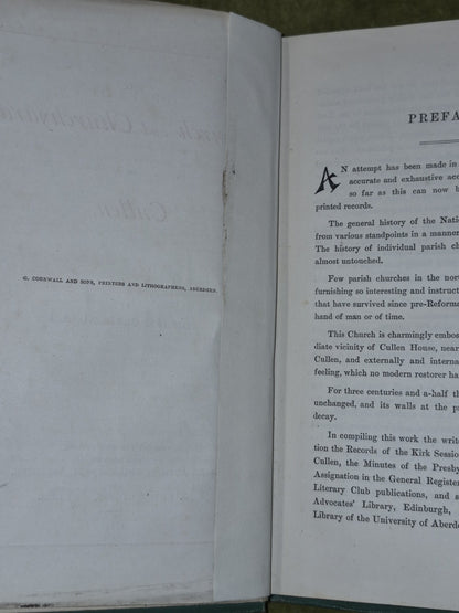 The Church and Churchyard of Cullen by William Cramond, 1st Ed, 18833