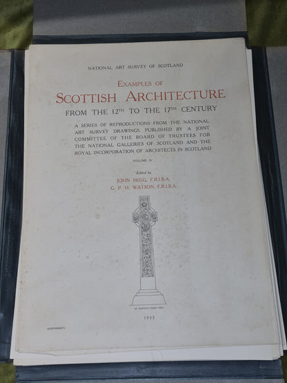 Examples Of Scottish Architecture From The 12th to 17th Century By Anderson 19216