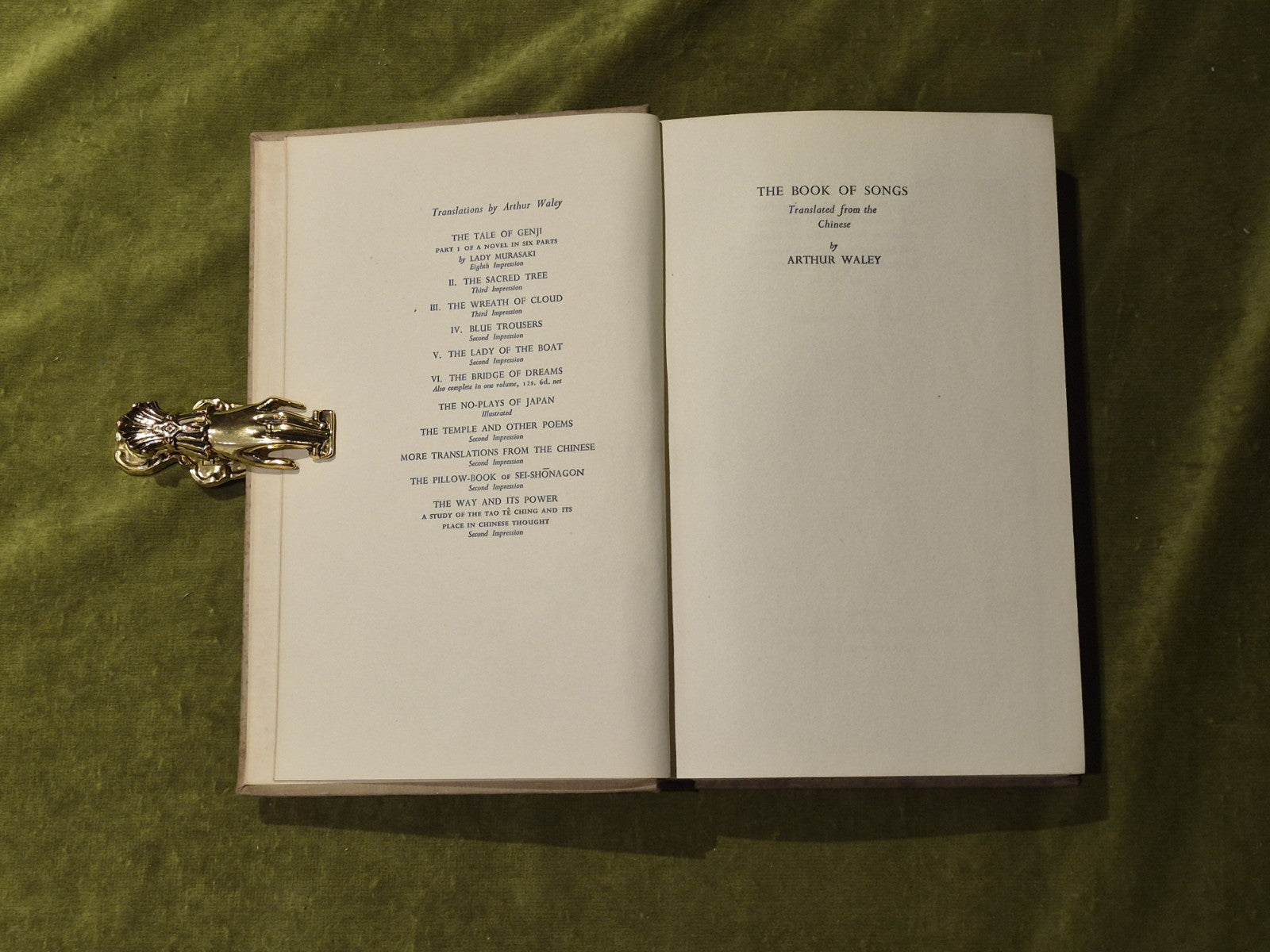 The Book of Songs translated from Chinese- Arthur Waley - Allen & Unwin 1937 1st3