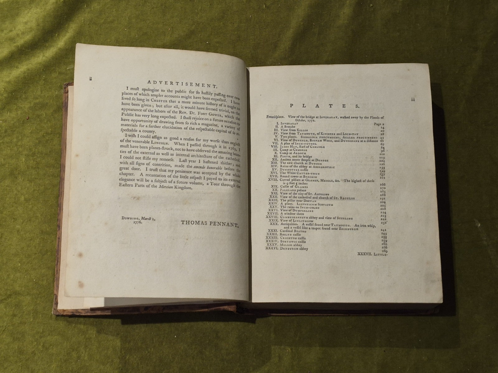 Thomas Pennant - A Voyage in Scotland + the Hebrides 3 vols 1776 with 1777 map18