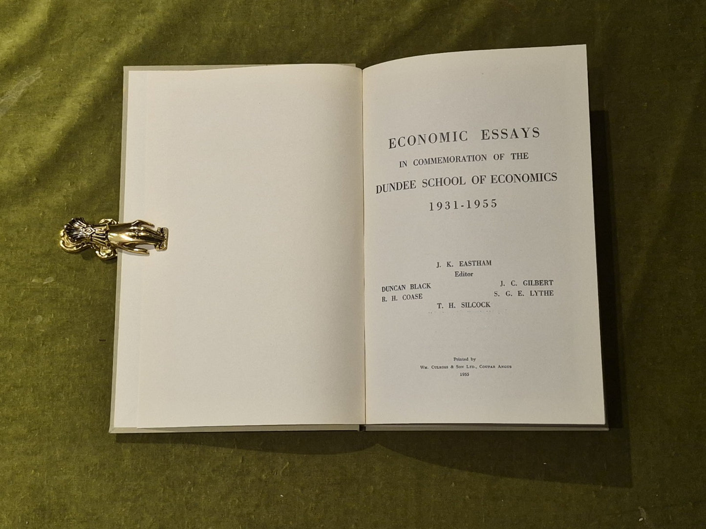 Economic Essays in Commemoration of the Dundee School of Economics 1931-19552