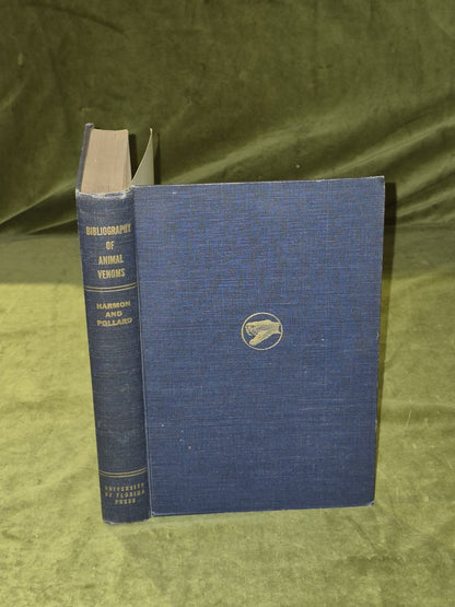 Bibliography of Animal Venoms - Harmon and Pollard 1948 Hardback0