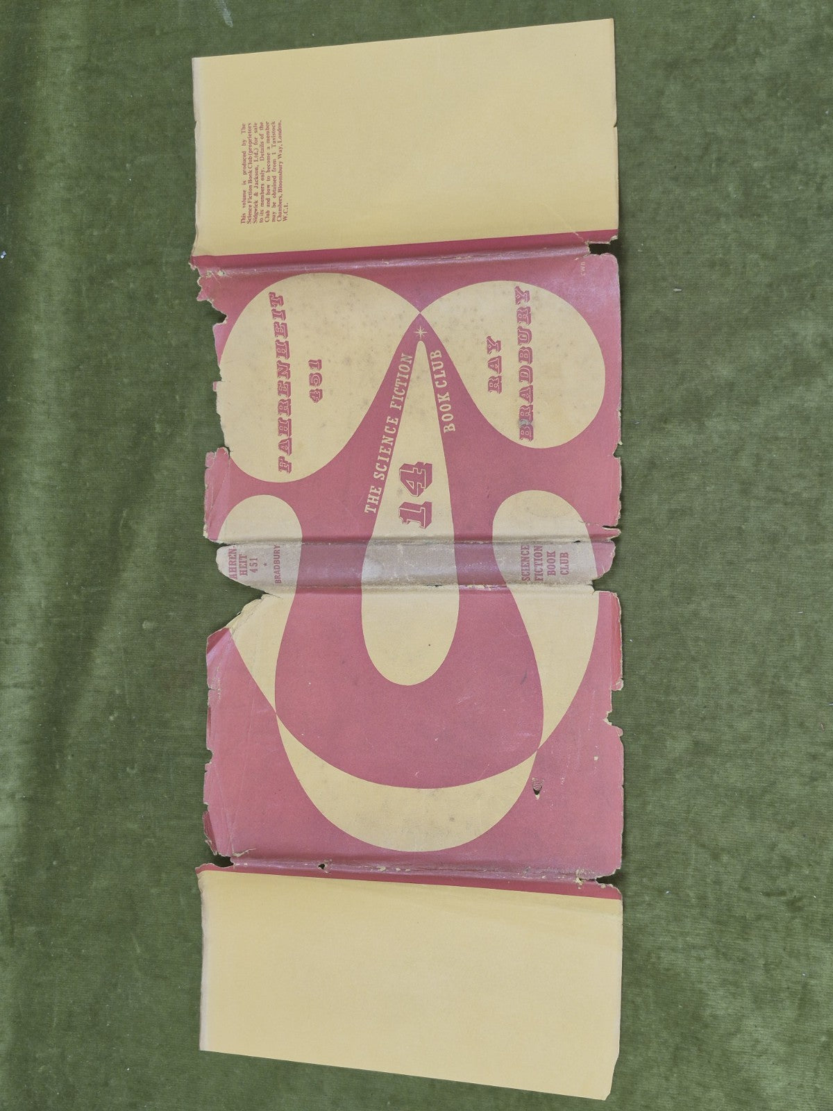 Farenheit 451 True First Edition Science Fiction Book Club2